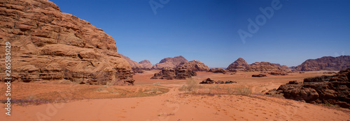 Wadi Rum Jordan Desert extra wide panorama
