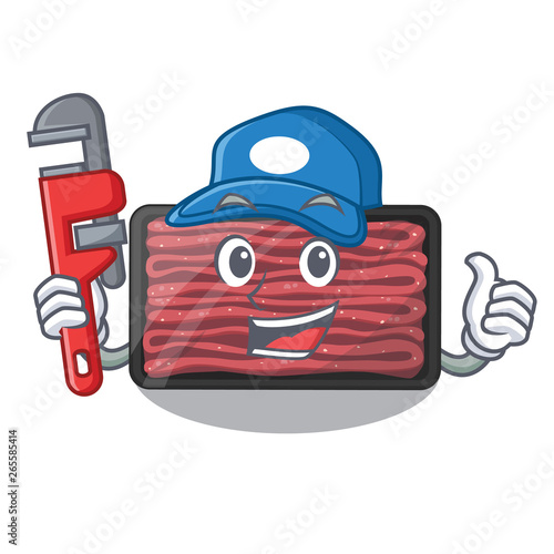 Plumber minced meat in the cartoon shape