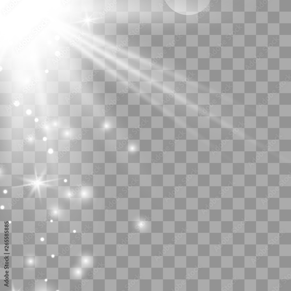 Vector transparent white sunlight Vector transparent white sunlight
