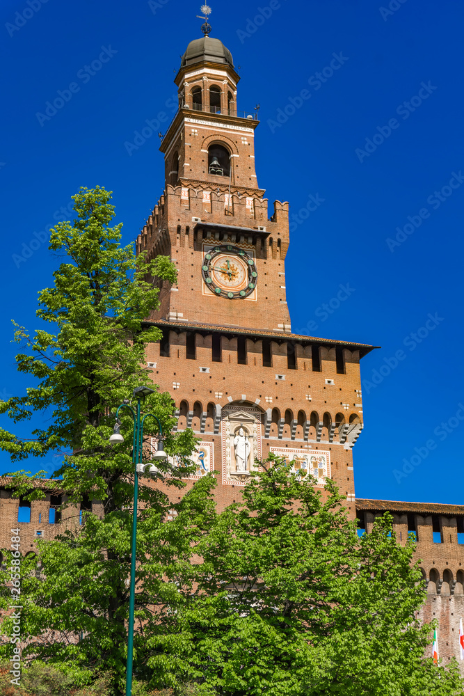 Sforza Castle in Milan, Italy
