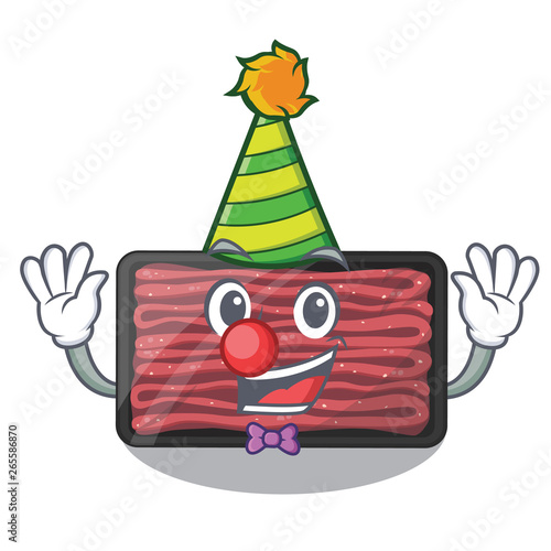 Clown minced meat in the cartoon shape