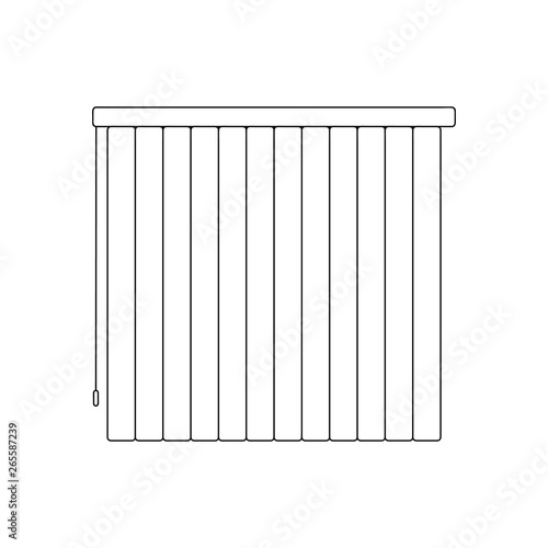 Window blinds  shades line icon
