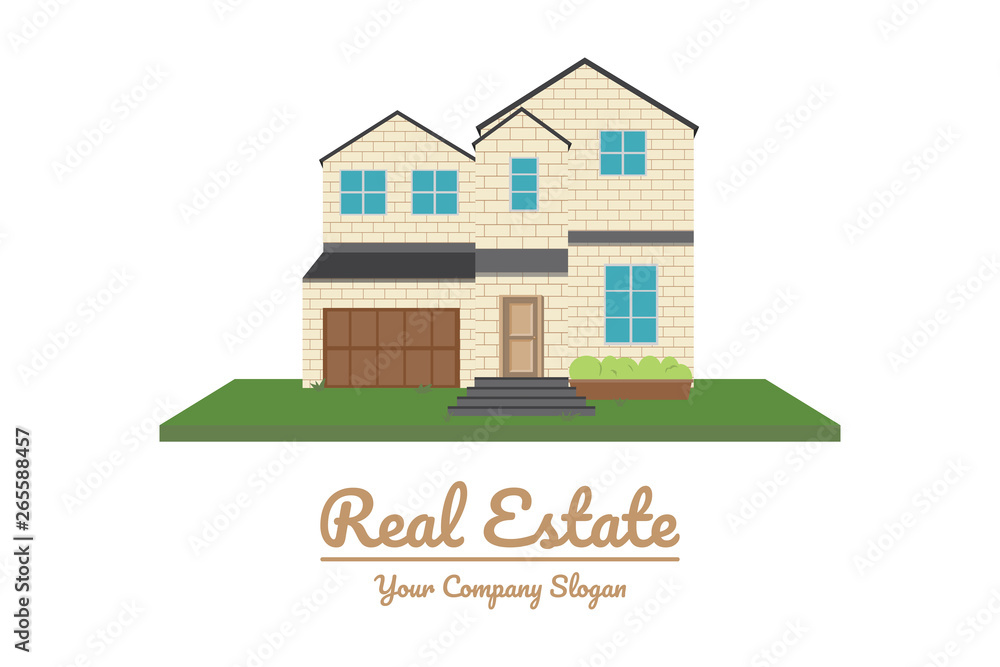 business card template for Modern Real Estate company that building ...
