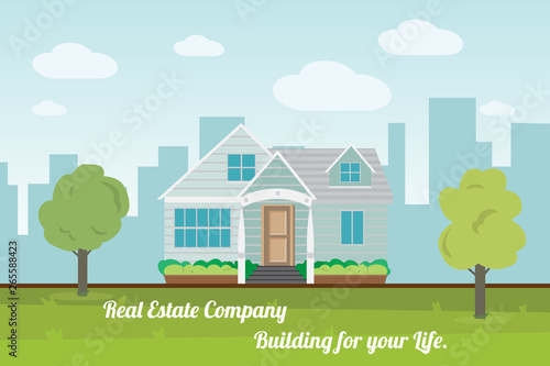 House and home template for Modern Real Estate company that building house, home, architectural, design, corporate branding identity - vector illustration Eps 10.