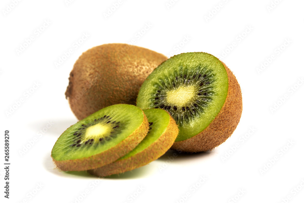 Sliced kiwi isolated on white background Sliced kiwi isolated on white background