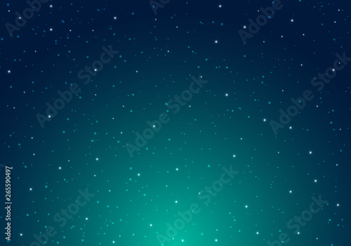 Night shining starry night sky with stars universe space infinity and starlight on blue sky background. Galaxy and planets in cosmos pattern.