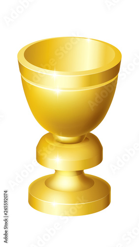A holy grail cup gold chalice goblet illustration 