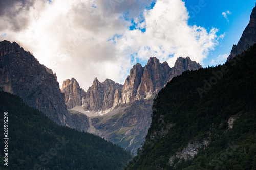 beautiful Dolomiti landscape in the mountains of Trentino