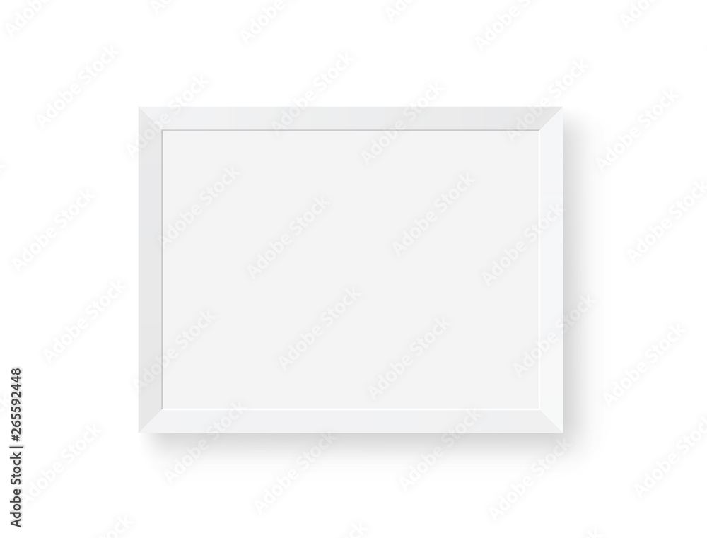 Fototapeta premium White realistic picture frame - stock vector.