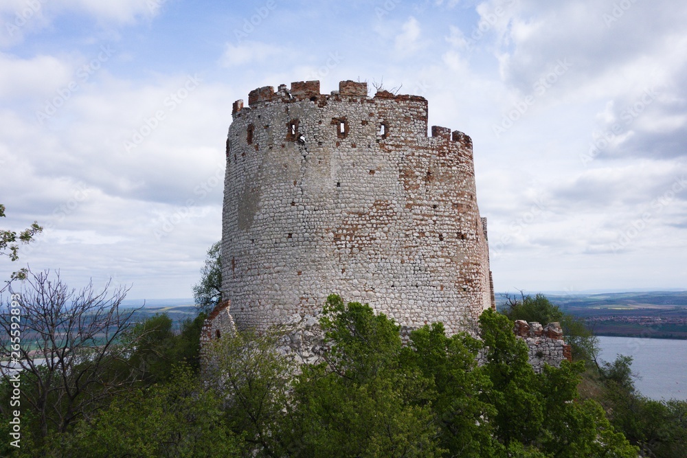 Ruins of Dívčí hrady - Děvičky castle (Maiden Castle) in Pavlov, Palava, Czech republic