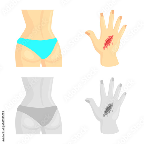 Isolated object of hospital and rendering icon. Collection of hospital and help stock symbol for web.