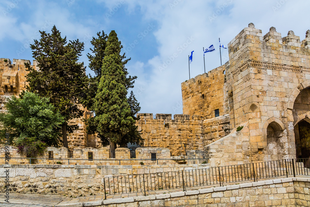 Walk through the ancient walls Jerusalem