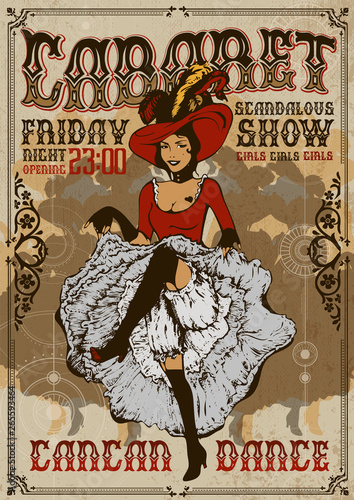 Plakaty na wymiar niezwykle-show-paryski-kabaret-w-stylu-retro