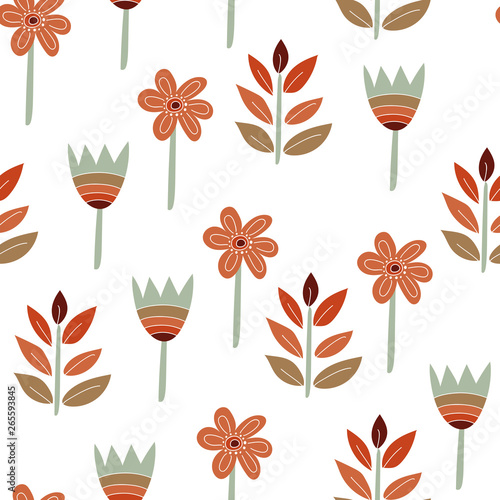 Vector seamless Abstract Floral Pattern