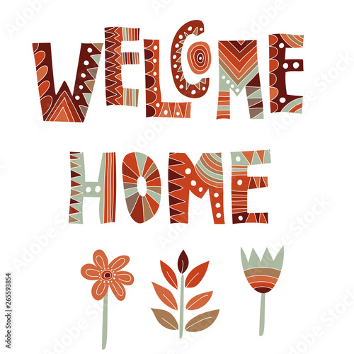 home decoration poster. vector illustration photo