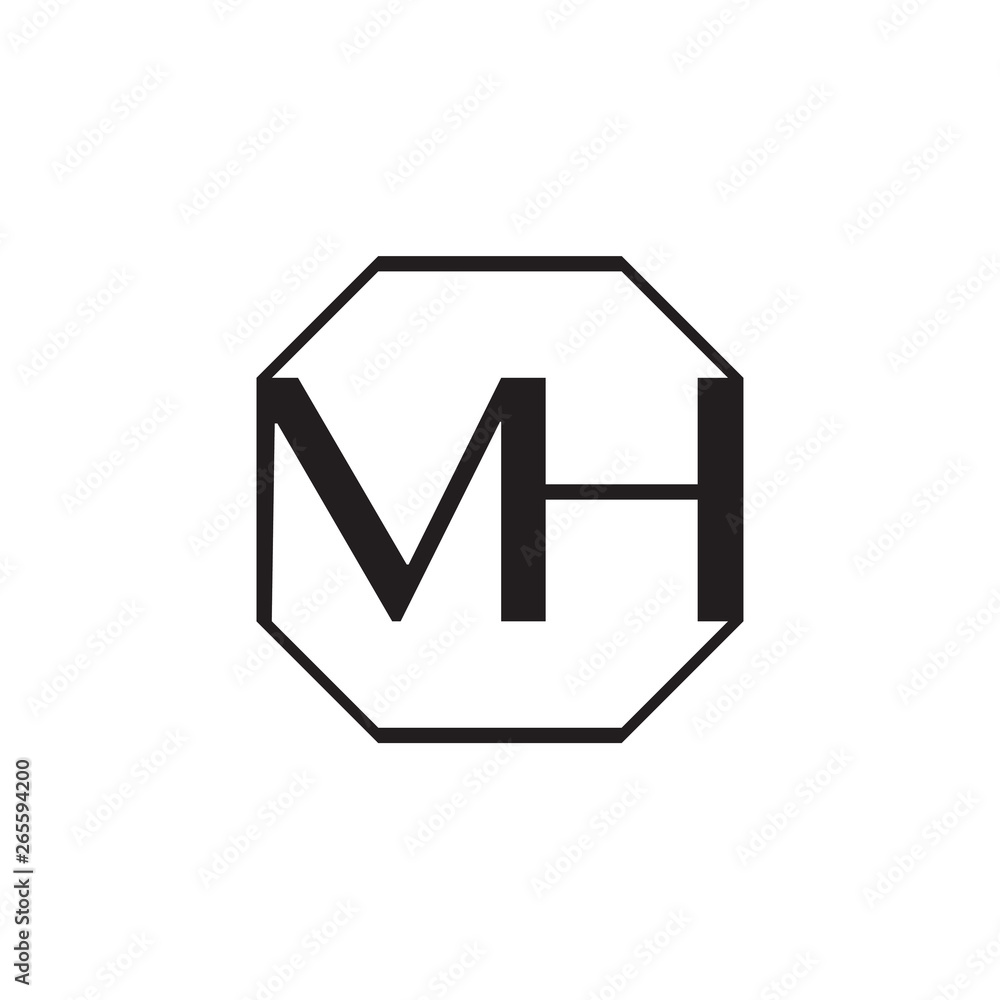 MH logo, monogram, vector MH logo, monogram, vector