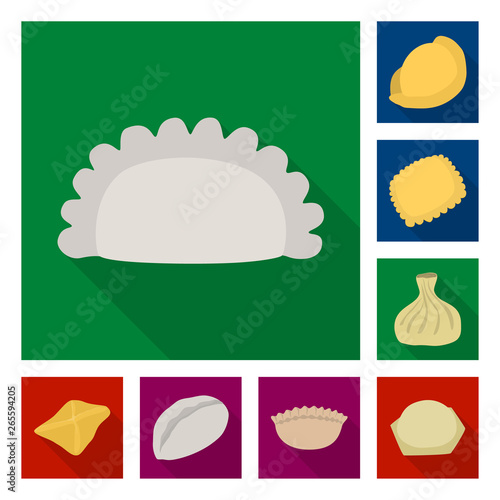 Vector illustration of products  and cooking sign. Set of products  and appetizer vector icon for stock.