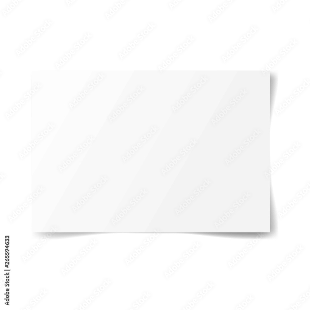 Vector A4 paper with shadows on white background. illustration, horizontal view Vector A4 paper with shadows on white background. illustration, horizontal view