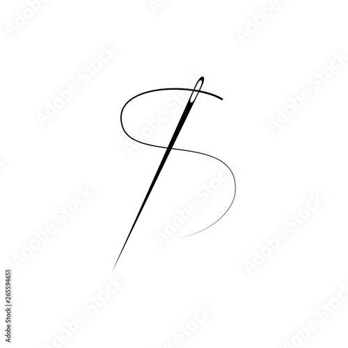Needle icon. Flat vector