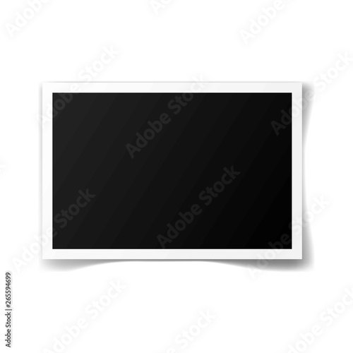 Vector Photo frame mockup design on white background