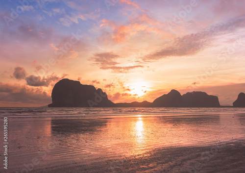 Celestial World concept Sunset   sunrise with clouds