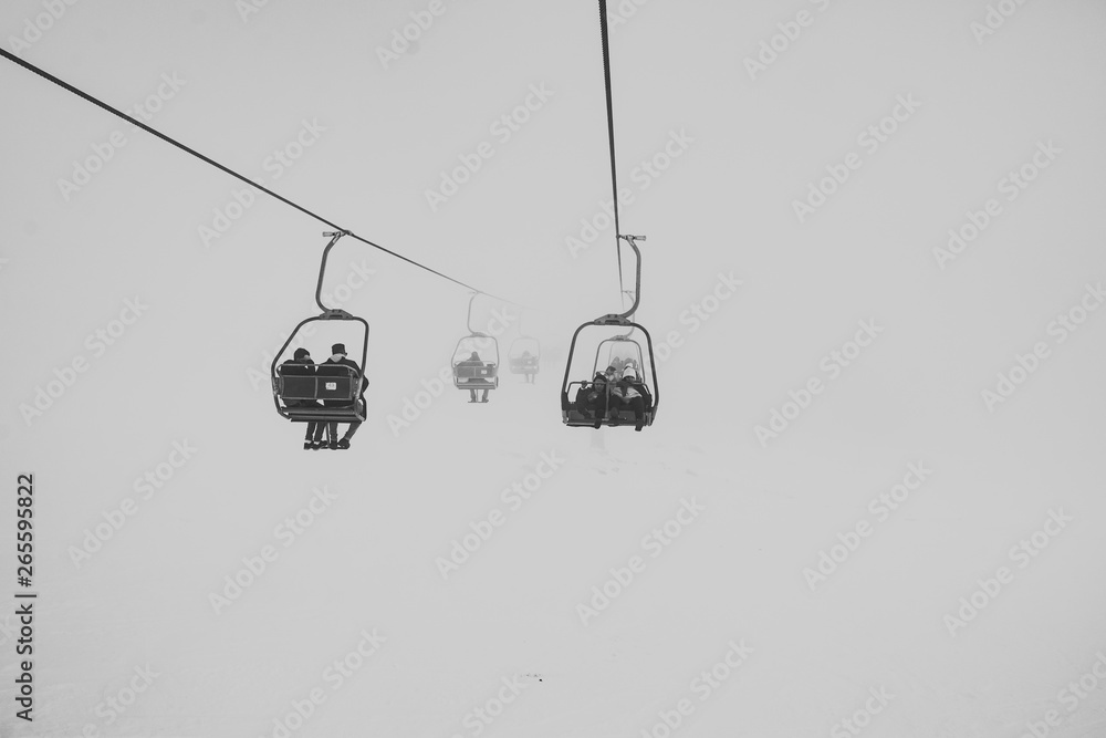 ski lift in the mountains ski lift in the mountains