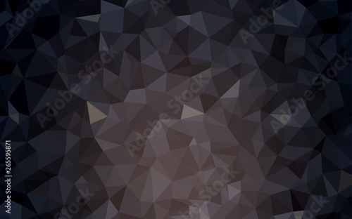 Dark Brown vector triangle mosaic texture.