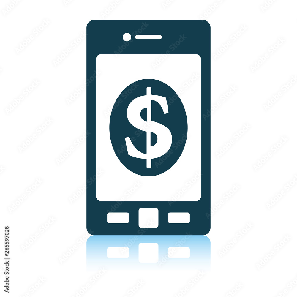 Smartphone with dollar sign icon Smartphone with dollar sign icon