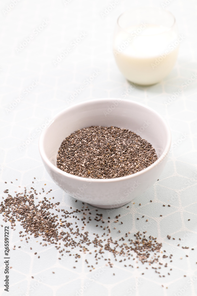 chia seed and milk chia seed and milk
