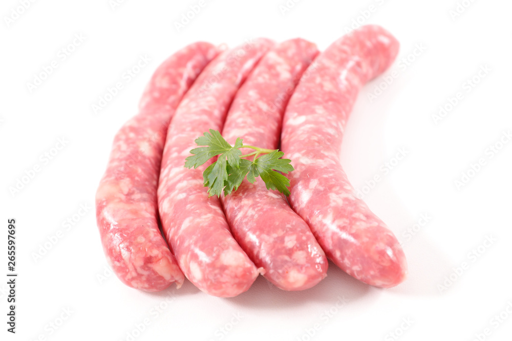 sausage isolated on white background sausage isolated on white background