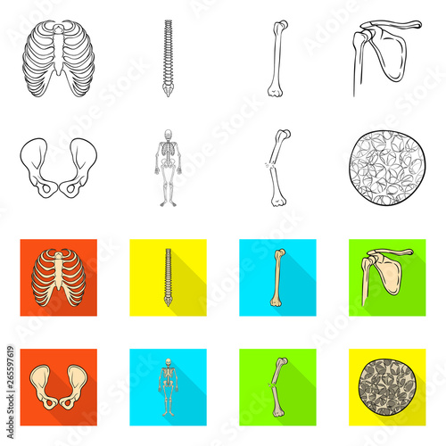Vector illustration of medicine and clinic logo. Collection of medicine and medical stock vector illustration.