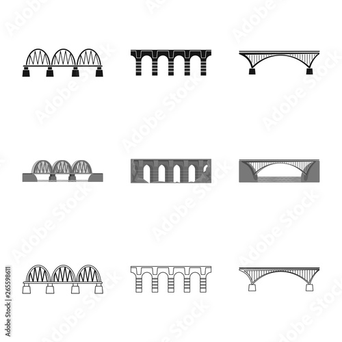 Vector design of connection and design symbol. Set of connection and side stock symbol for web.