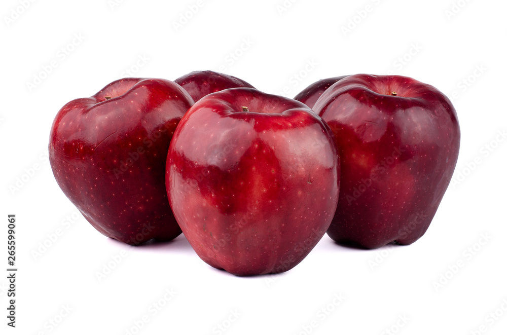 Obraz premium Fresh red apple isolated on white background.