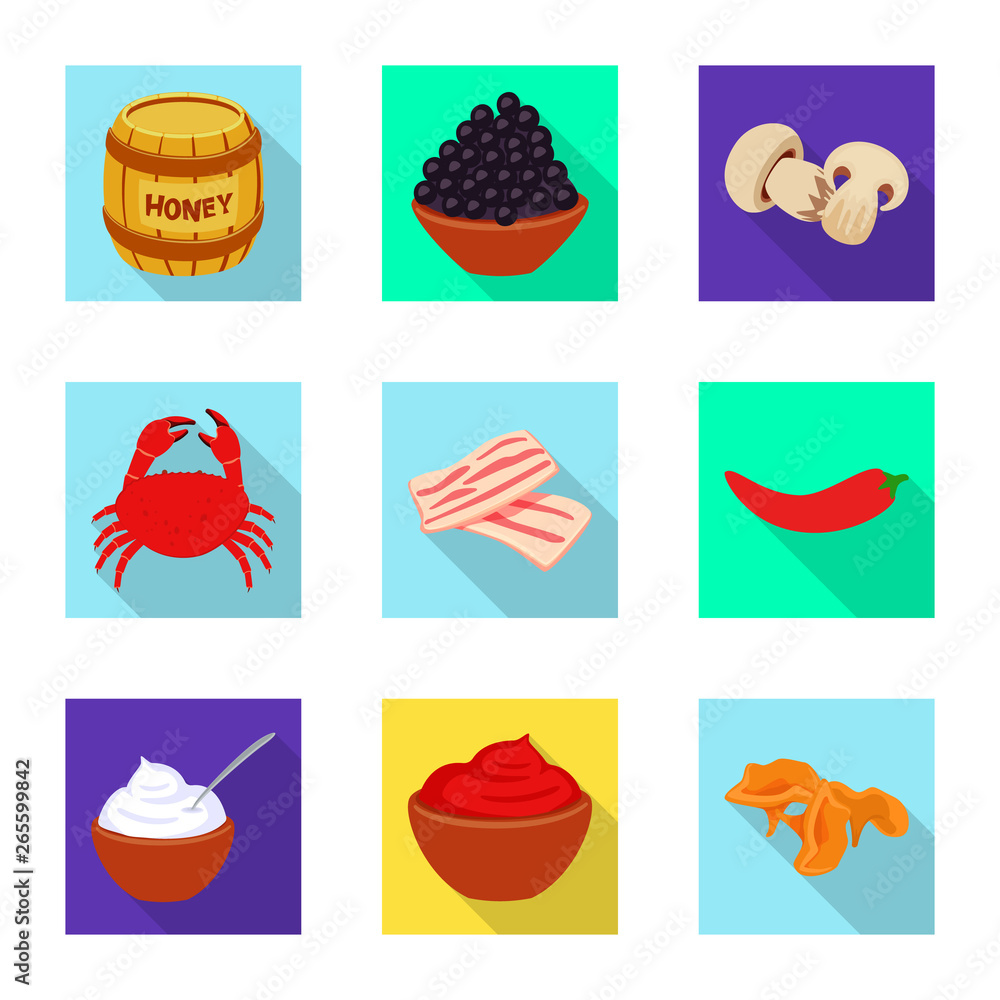 Isolated object of taste and product logo. Set of taste and cooking vector icon for stock. Isolated object of taste and product logo. Set of taste and cooking vector icon for stock.