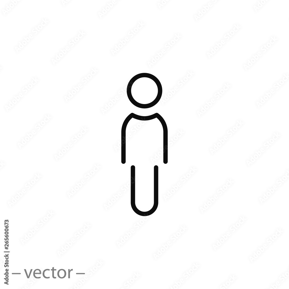 man icon, line sign on white background - editable stroke vector illustration eps10 man icon, line sign on white background - editable stroke vector illustration eps10
