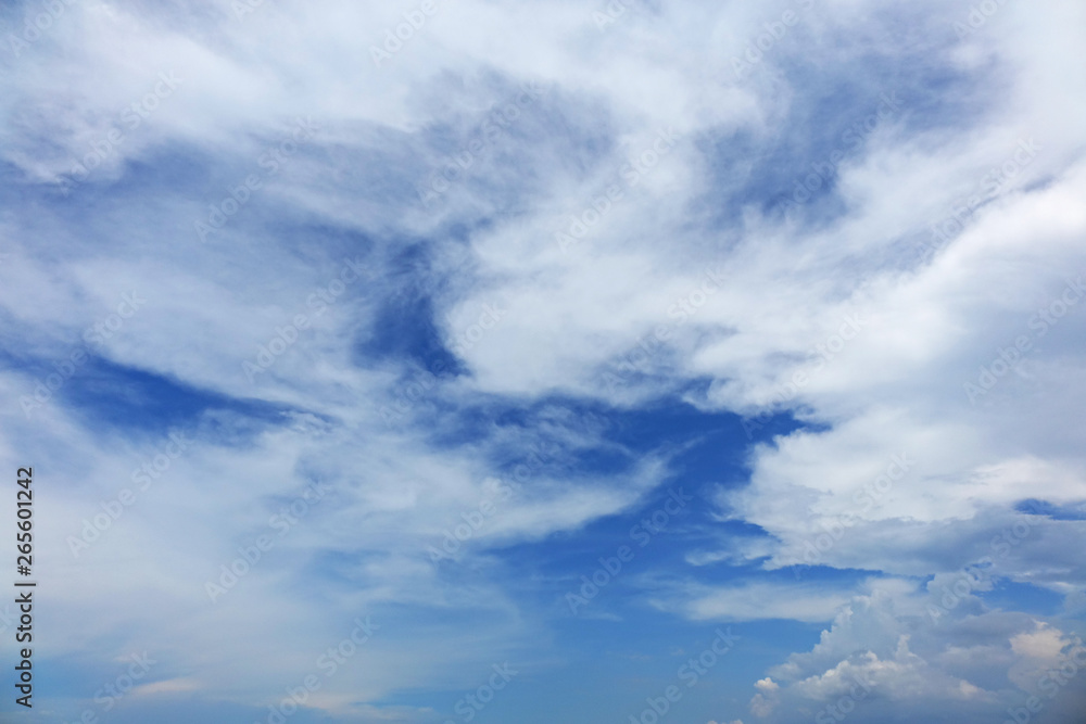 blue sky with white clouds