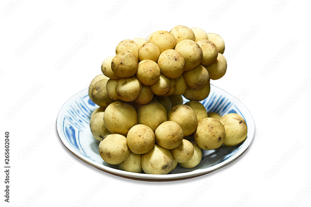 Lansium domesticum or Longkong is the Thai tropical fruits on a white background with clipping path. Lansium domesticum or Longkong is the Thai tropical fruits on a white background with clipping path.