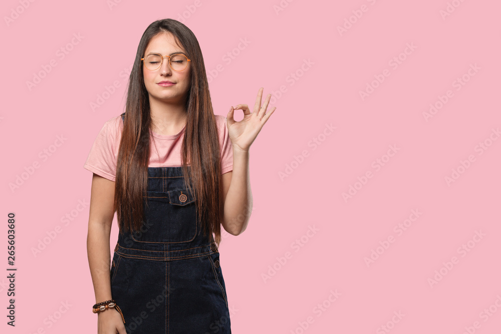 Young cool woman performing yoga Young cool woman performing yoga