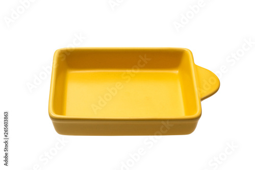 plate yellow on white background clear and without depth of field with clipping path © 1827photography