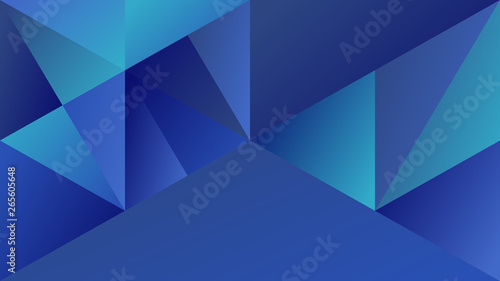 Blue minimal abstract gradient mosaic triangular hd background