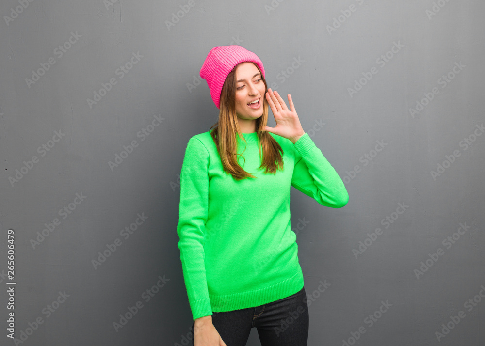 Young natural russian girl whispering gossip undertone Young natural russian girl whispering gossip undertone