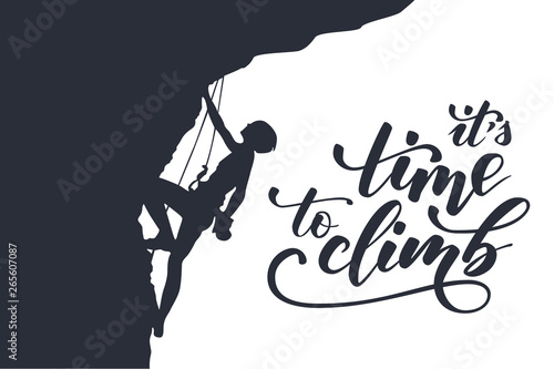 Silhouette of a climber