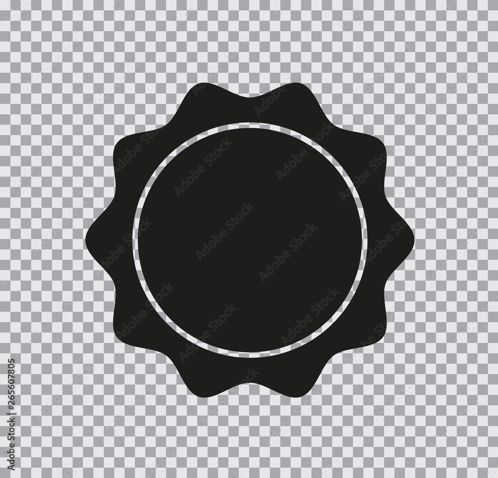 Vector flat icon quality guarantee black on transparent background Vector flat icon quality guarantee black on transparent background