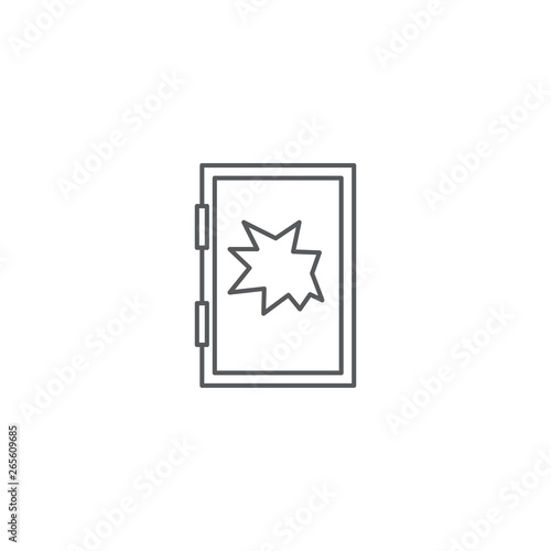 broken window vector icon concept design isolated on white background