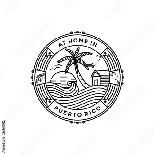 puerto rico beach logo