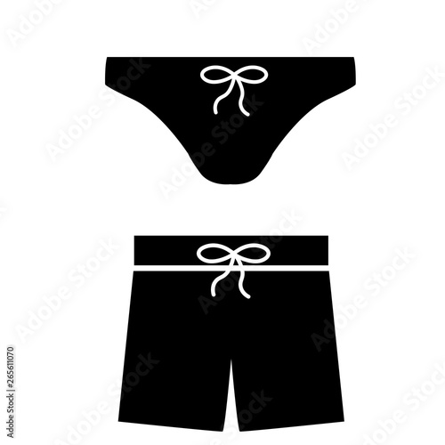 Swimming trunks icon, logo isolated on white