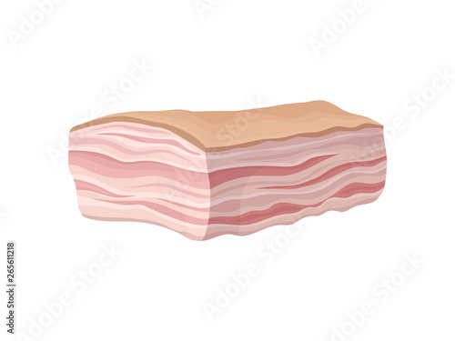 Fresh puff fat. Vector illustration on white background.