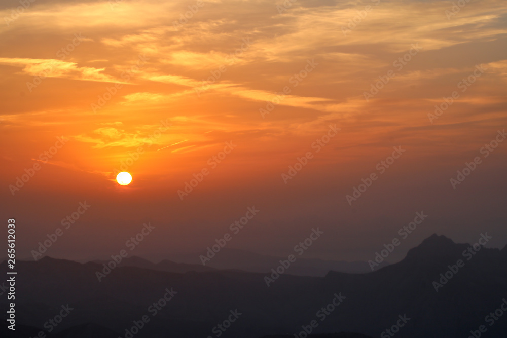 Sunrise in Aitana mountain in Confrides. Sunrise in Aitana mountain in Confrides.