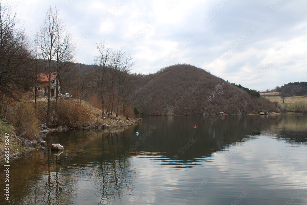 Landscape of a beautiful Radoinja lake in Serbia Landscape of a beautiful Radoinja lake in Serbia