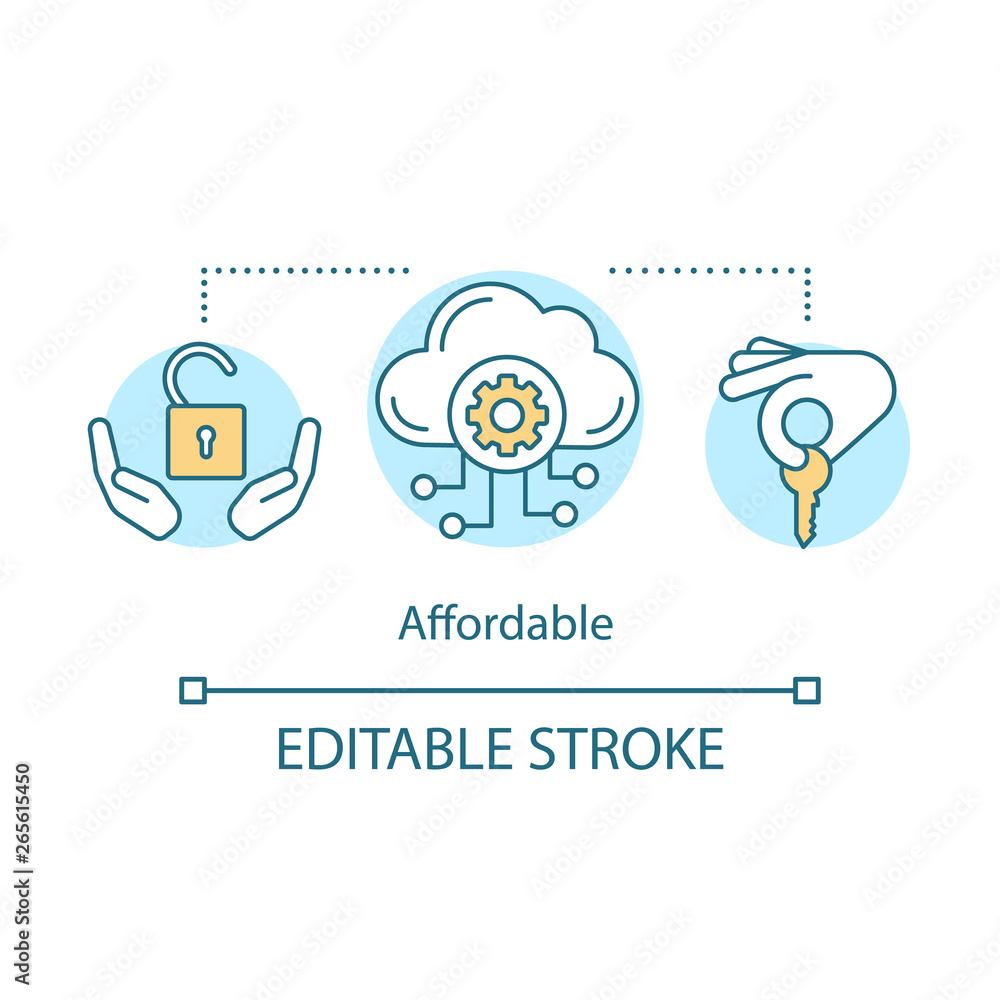 Affordability concept icon Affordability concept icon